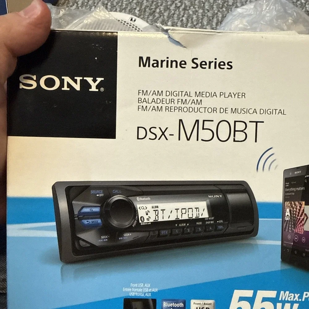 Sony Marine Boat DSX-M50BT Marine Series XS-MP1621 Speakers & Remote No Radio